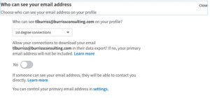 Email Address in LinkedIn Export