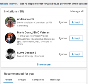 Teddy Burriss LinkedIn Recommendations for You Page