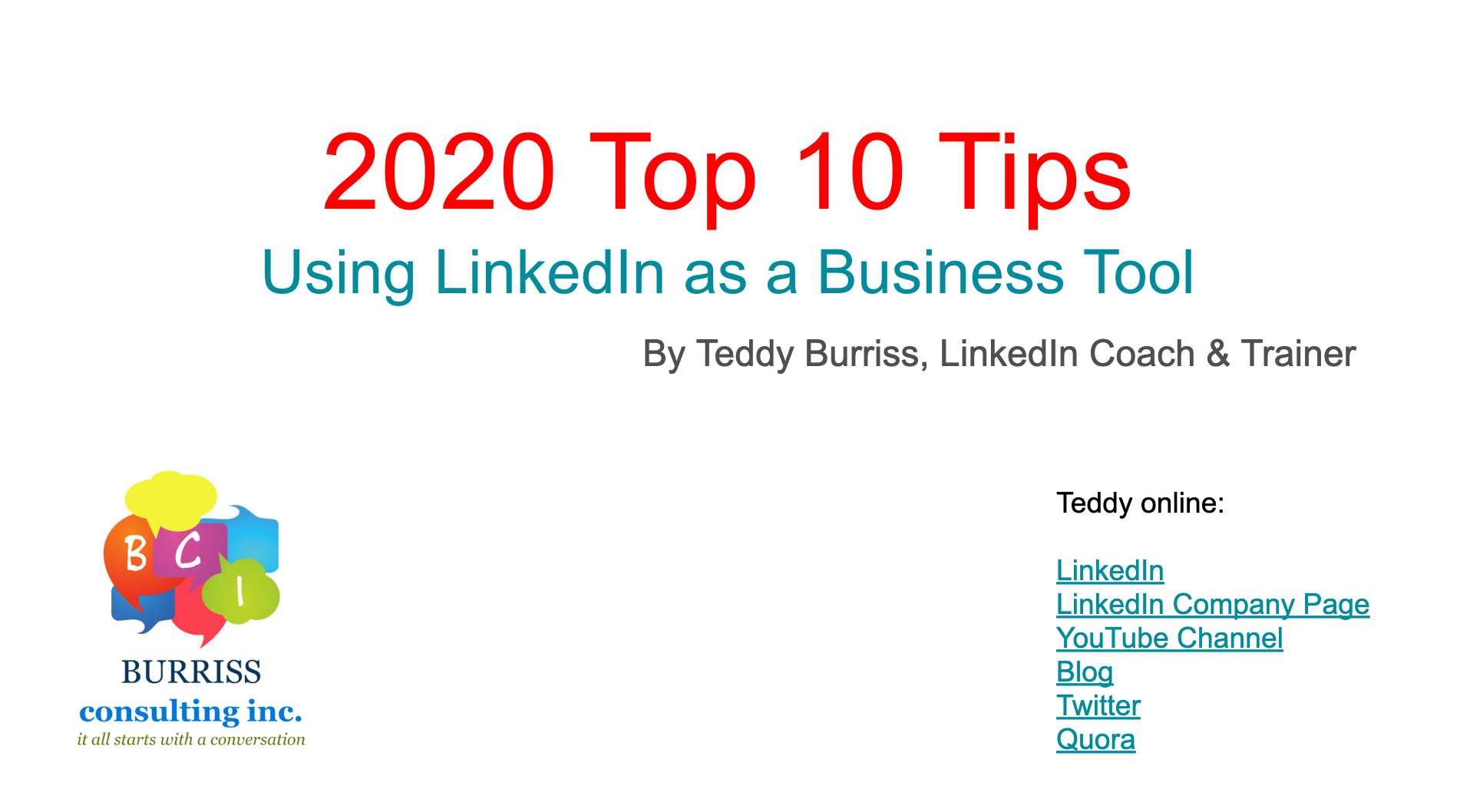 2020 Top 10 Tips Using LinkedIn